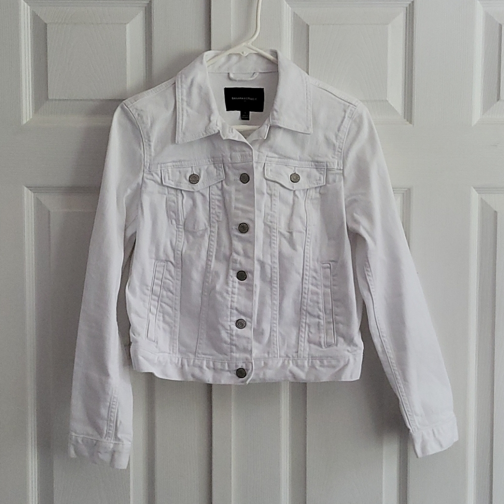 Banana Republic White Denim Jacket